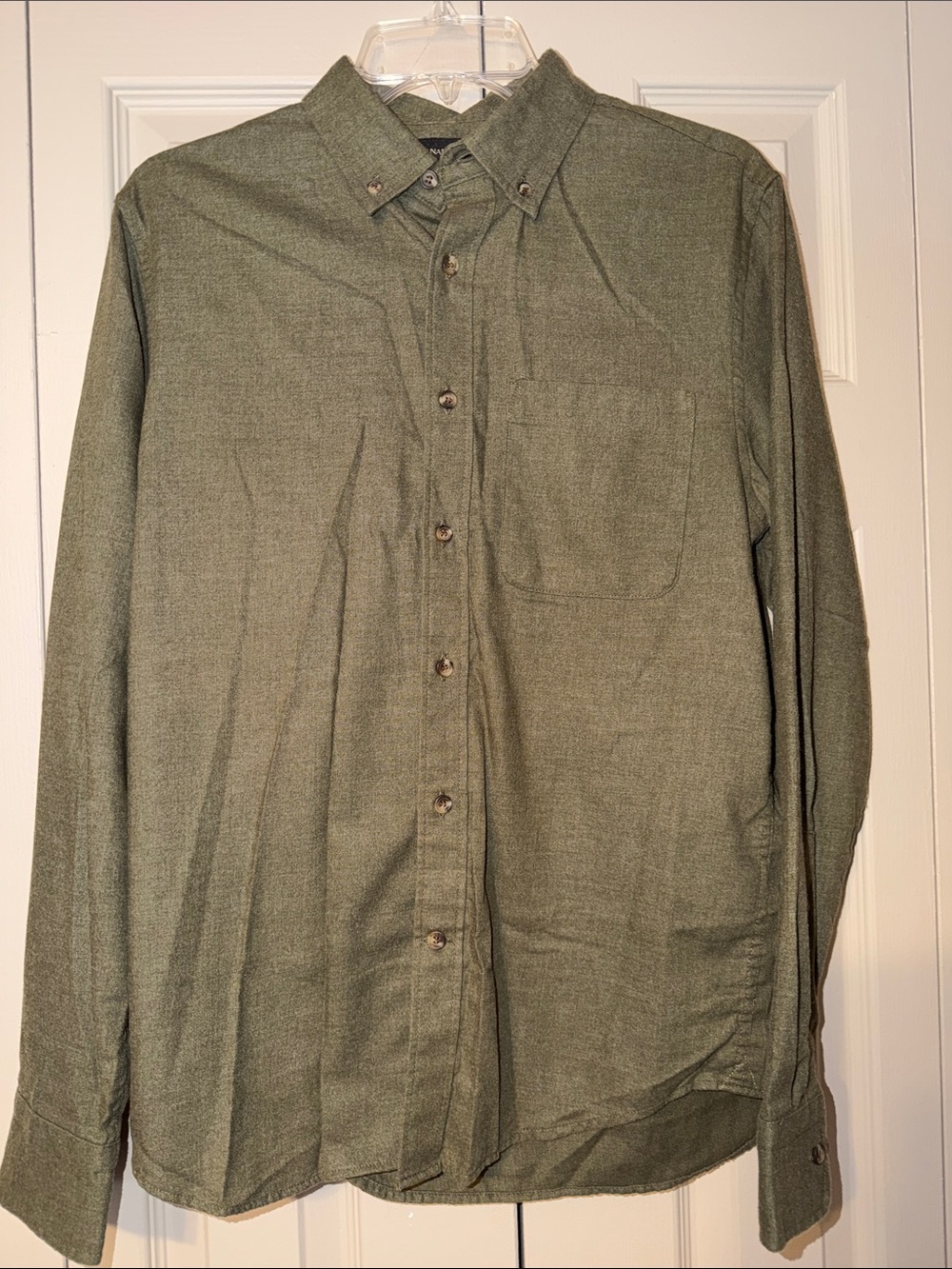 Banana Republic Olive Green Long Sleeve Button Down Shirt Slim Fit Men's Small
